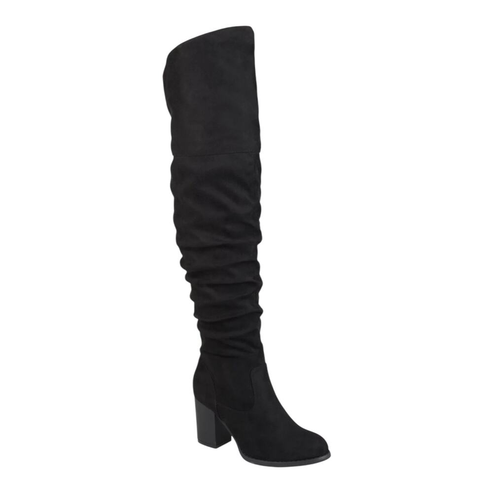 Journee Collection Women's Kaison Over The Knee Boots Black Size 8 1/2 M